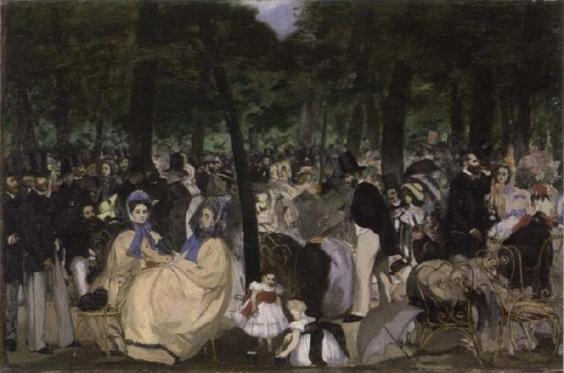 Edouard Manet Music in the Tuileries Gardens